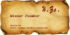 Wieser Zsombor névjegykártya